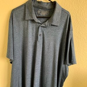 Dark blue dry wick collared shirt